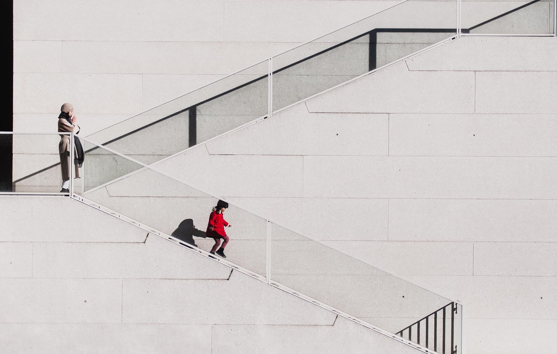 Modern architectural building with geometric staircase representing the future of property care